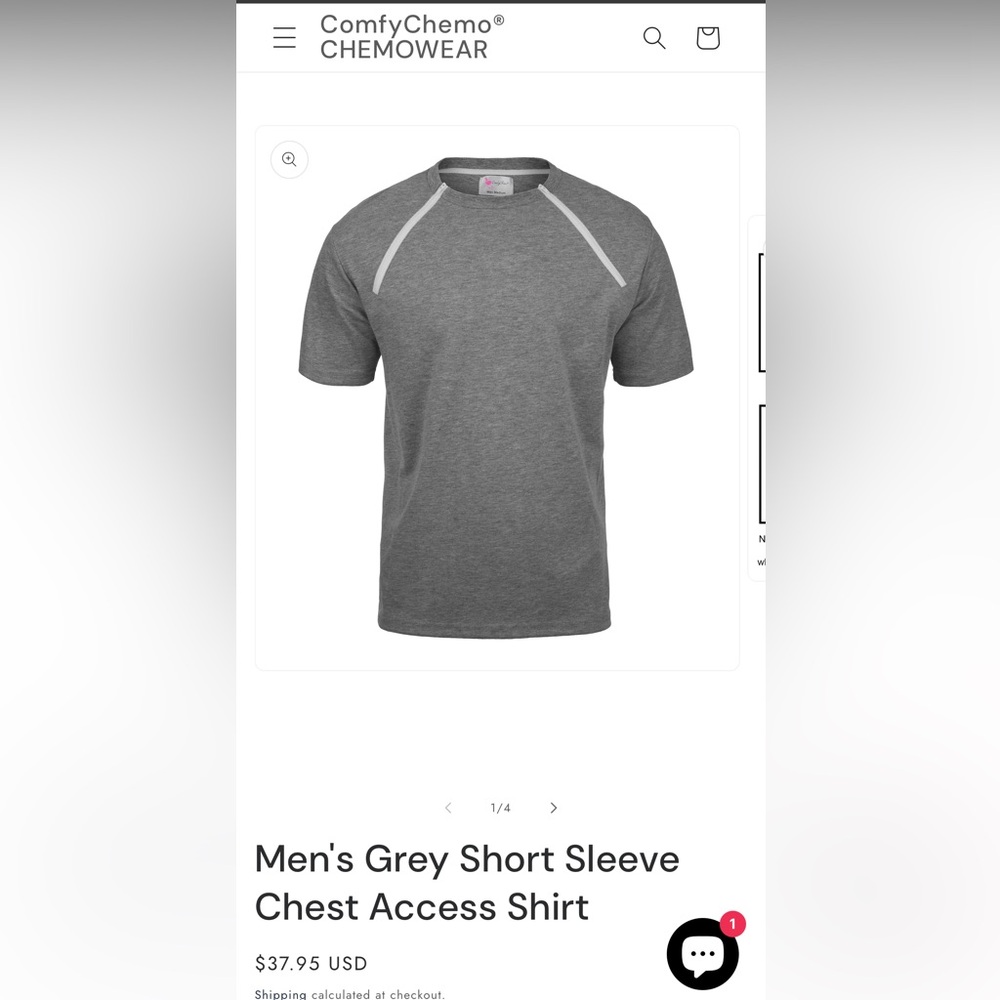 Comfy Chemo heather Grey Shirt extra Large nwot XL